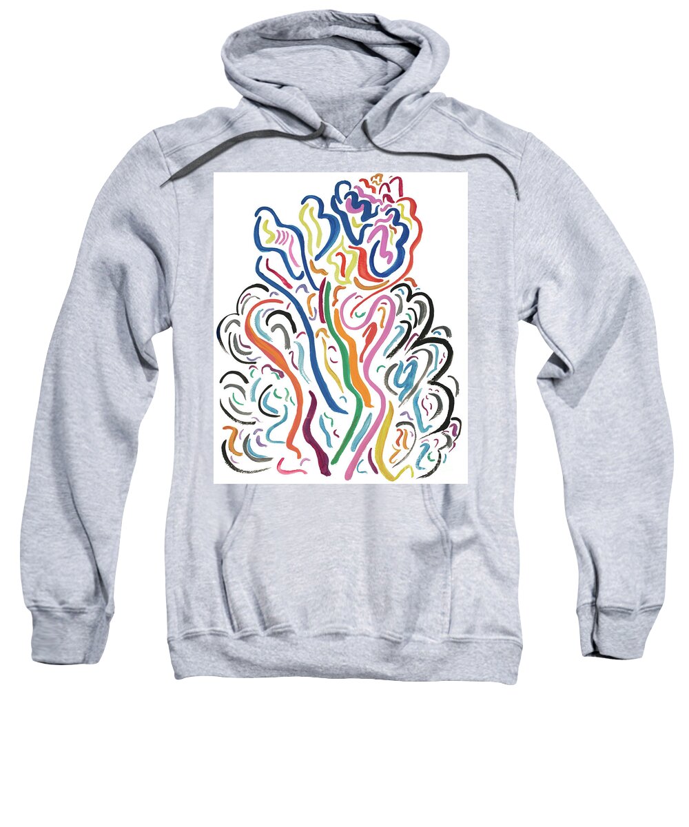 Can Can Sweatshirt featuring the painting CanCan by Bjorn Sjogren