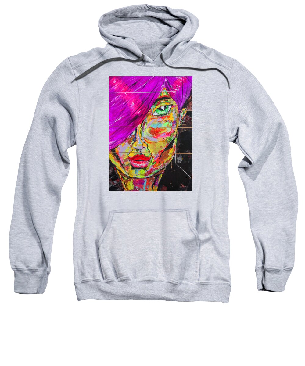 Julius Has Always Been Drawn To Sweatshirt featuring the painting Candy by Julius Hannah