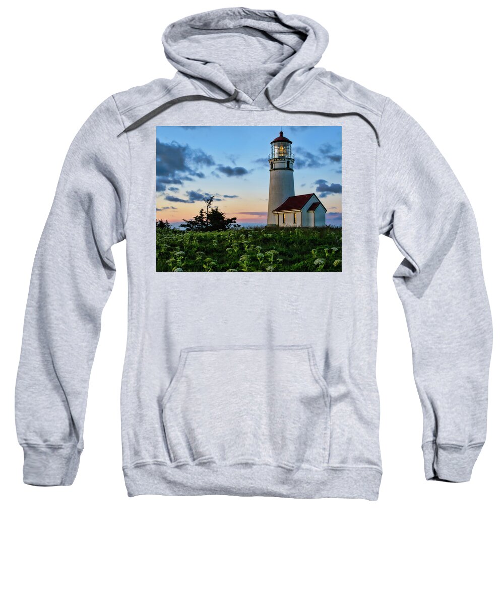 Oregon Sweatshirt featuring the photograph Cape Blanco Lighthouse by Roberta Kayne