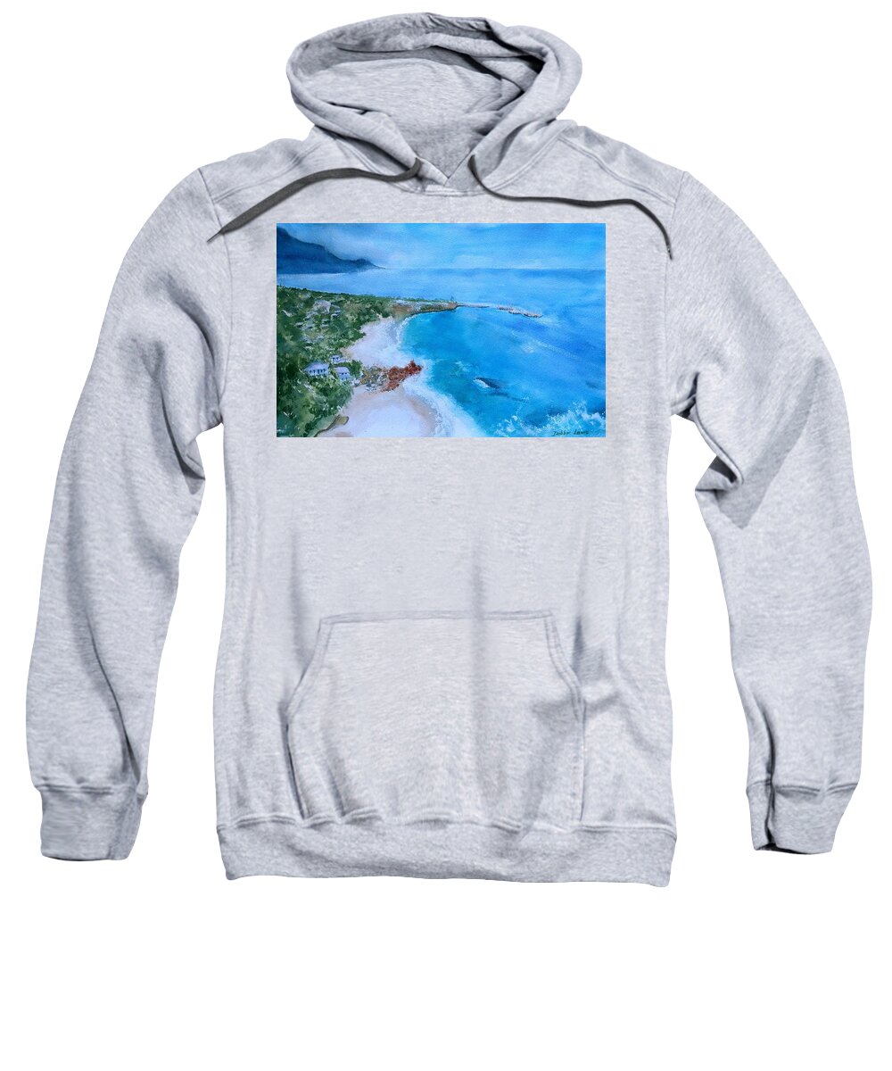 Cape Town Sweatshirt featuring the painting Cape Town Impressions by Debbie Lewis