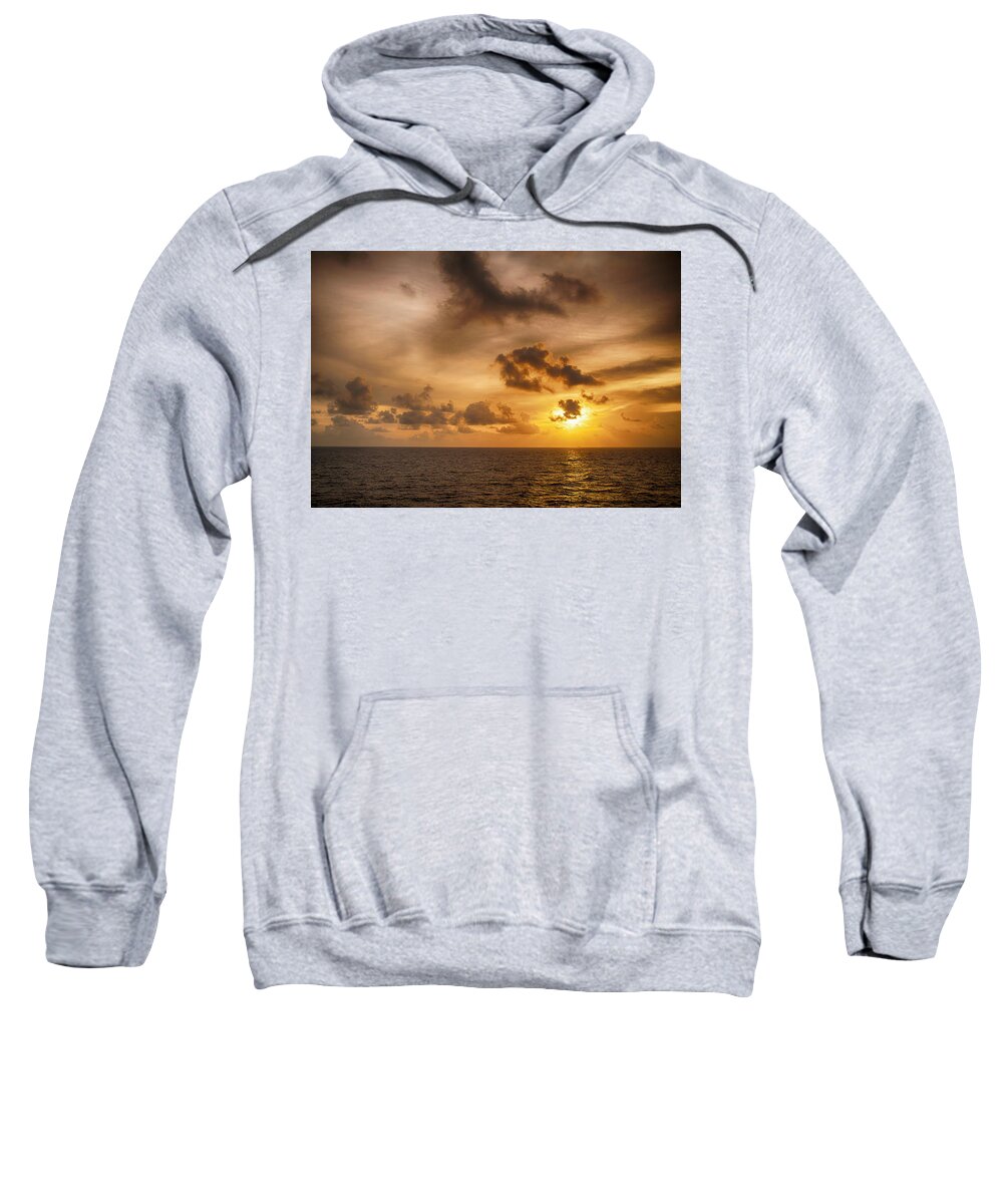 Caribbean Sweatshirt featuring the photograph Caribbean Sunrise by Mick Burkey
