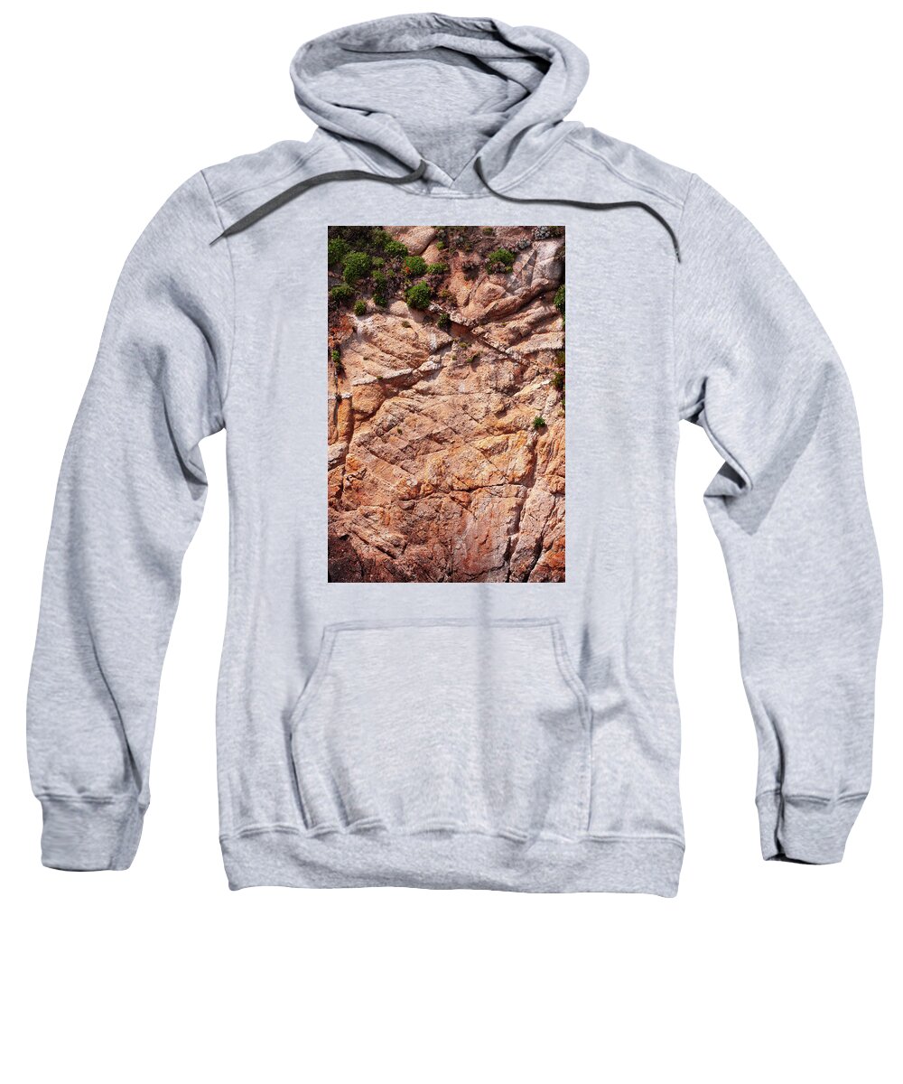Carmel Sweatshirt featuring the photograph Carmel Cliff Face by Grant Groberg