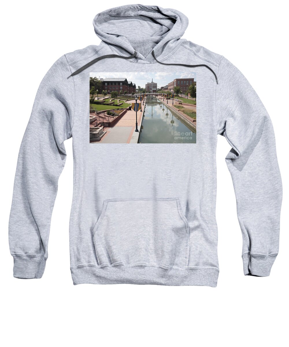 Carroll Creek Sweatshirt featuring the photograph Carroll Creek Park in Frederick Maryland by William Kuta