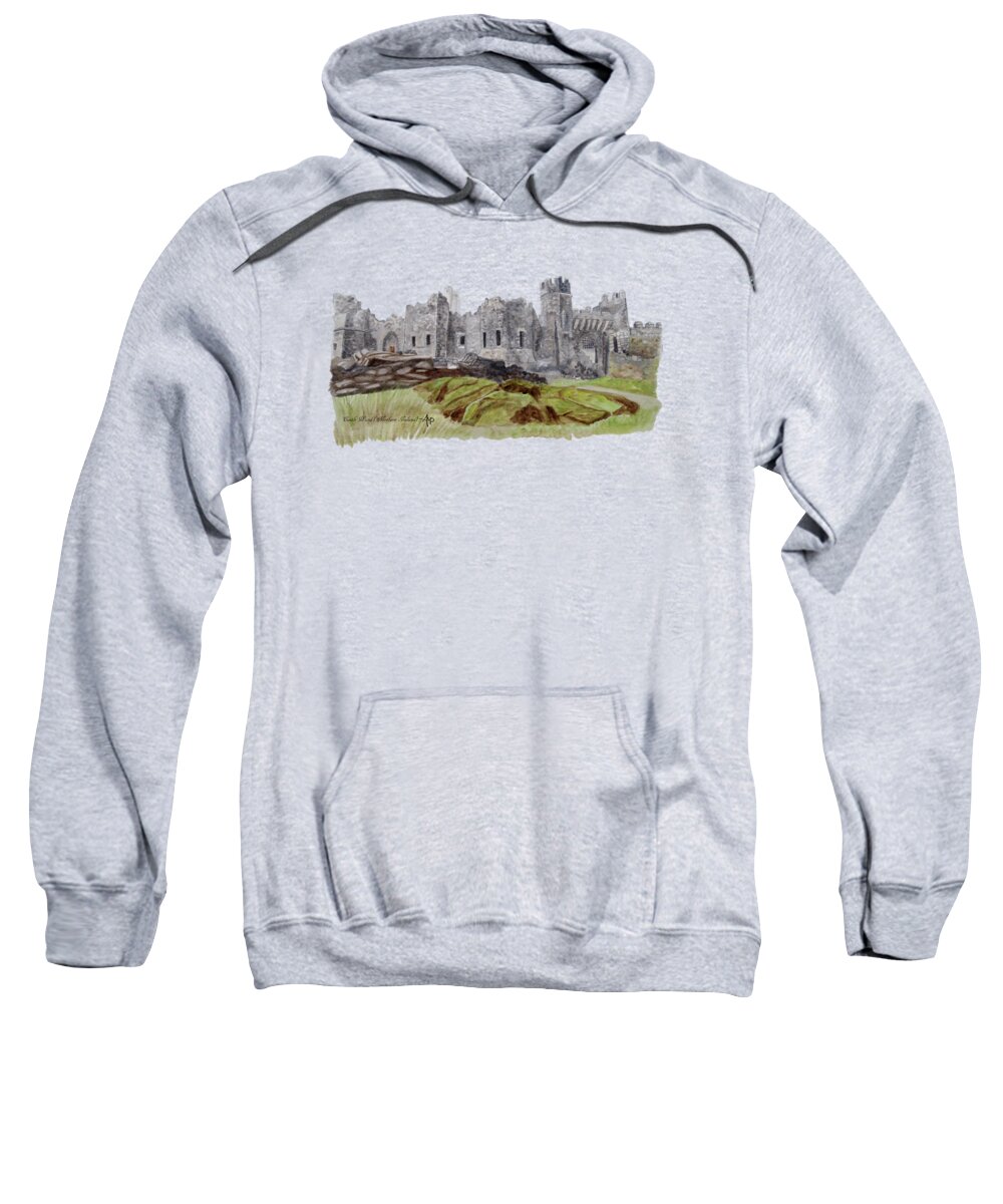 Castle Sweatshirt featuring the painting Castle Ward by Angeles M Pomata