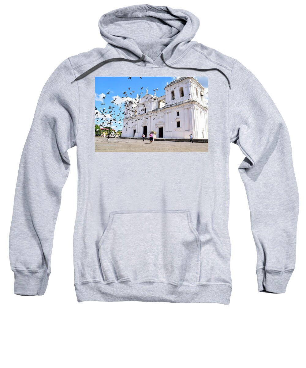 Cathedral Sweatshirt featuring the photograph Cathedral of Leon by Nicole Lloyd