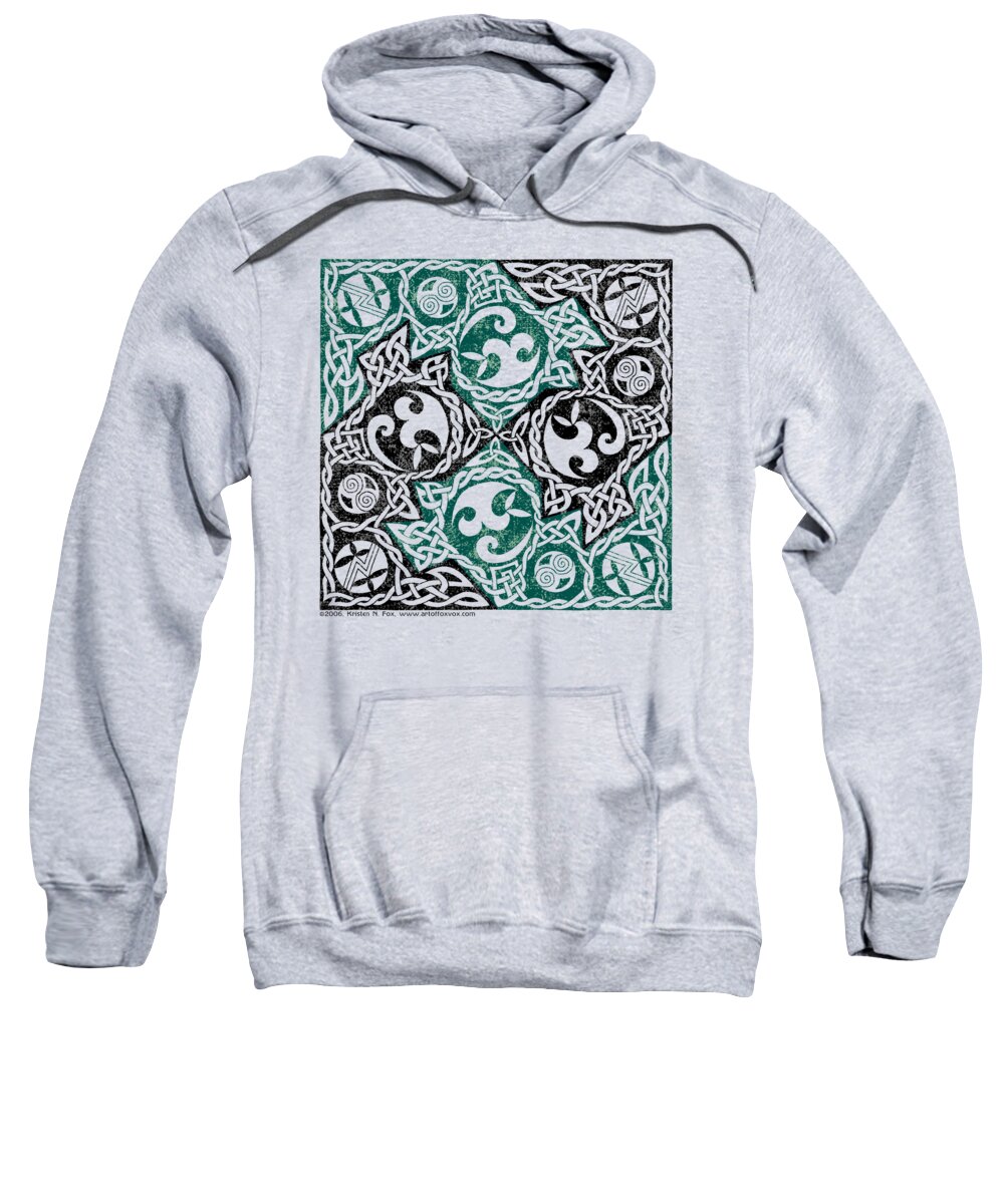 Artoffoxvox Sweatshirt featuring the photograph Celtic Puzzle Square by Kristen Fox