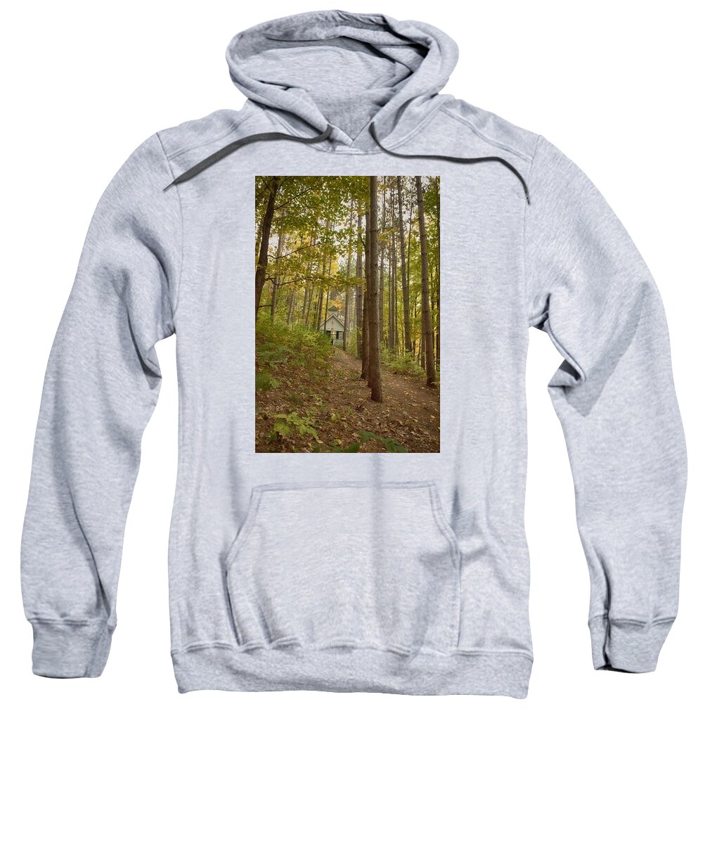 Chapel Sweatshirt featuring the photograph Chapel in the Forest by Patricia Dennis