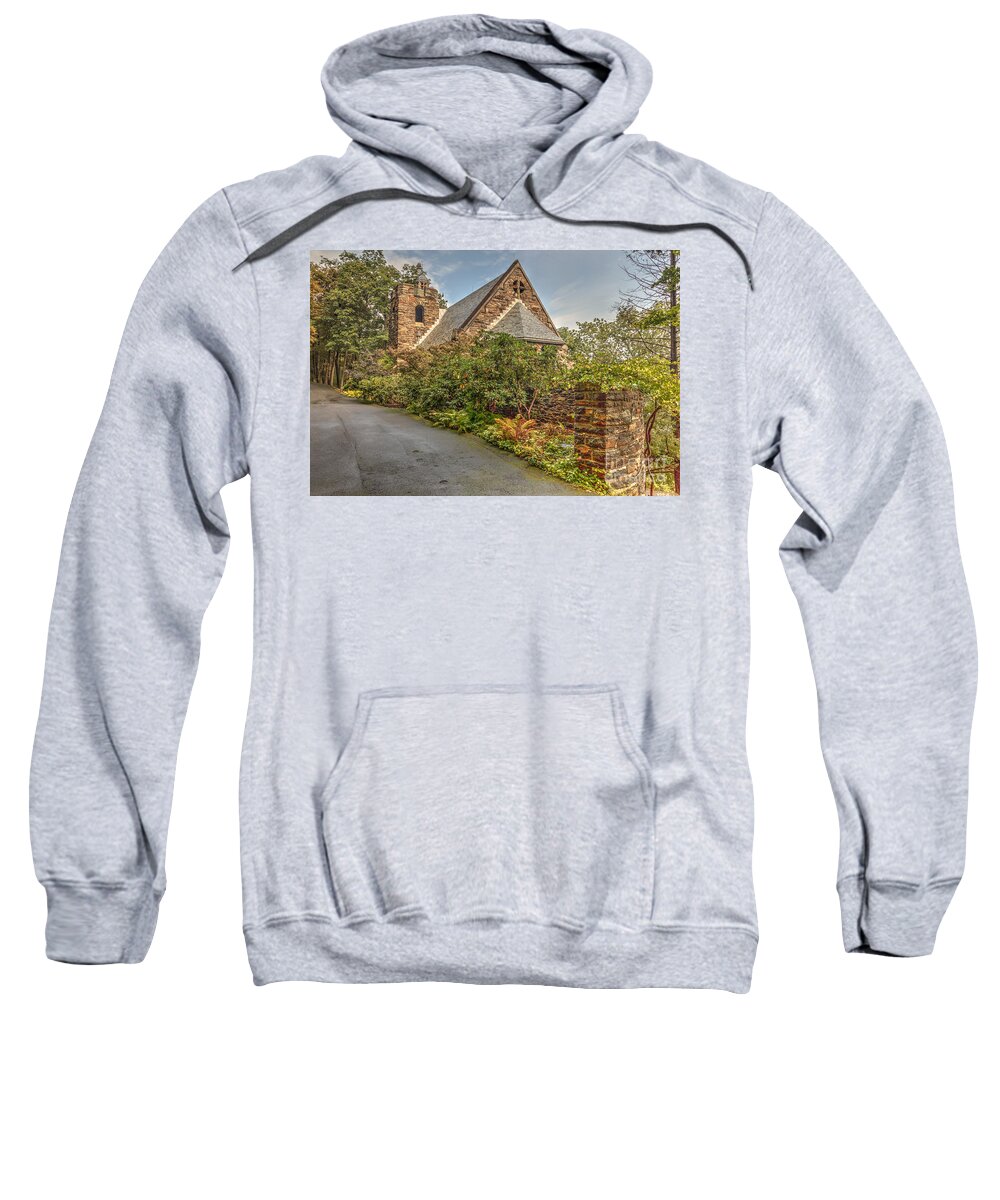 Hdr Sweatshirt featuring the photograph Chapel in the Woods by Rod Best