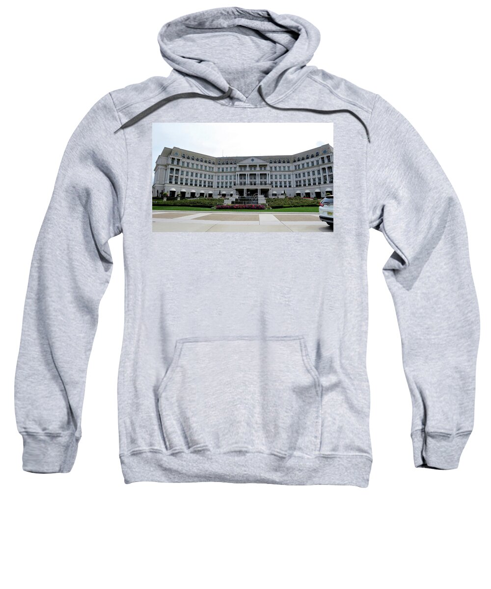 Resorts Sweatshirt featuring the photograph Chateau Lafayette at Nemacolin Woodlands Resort in Pennsylvania by Linda Stern