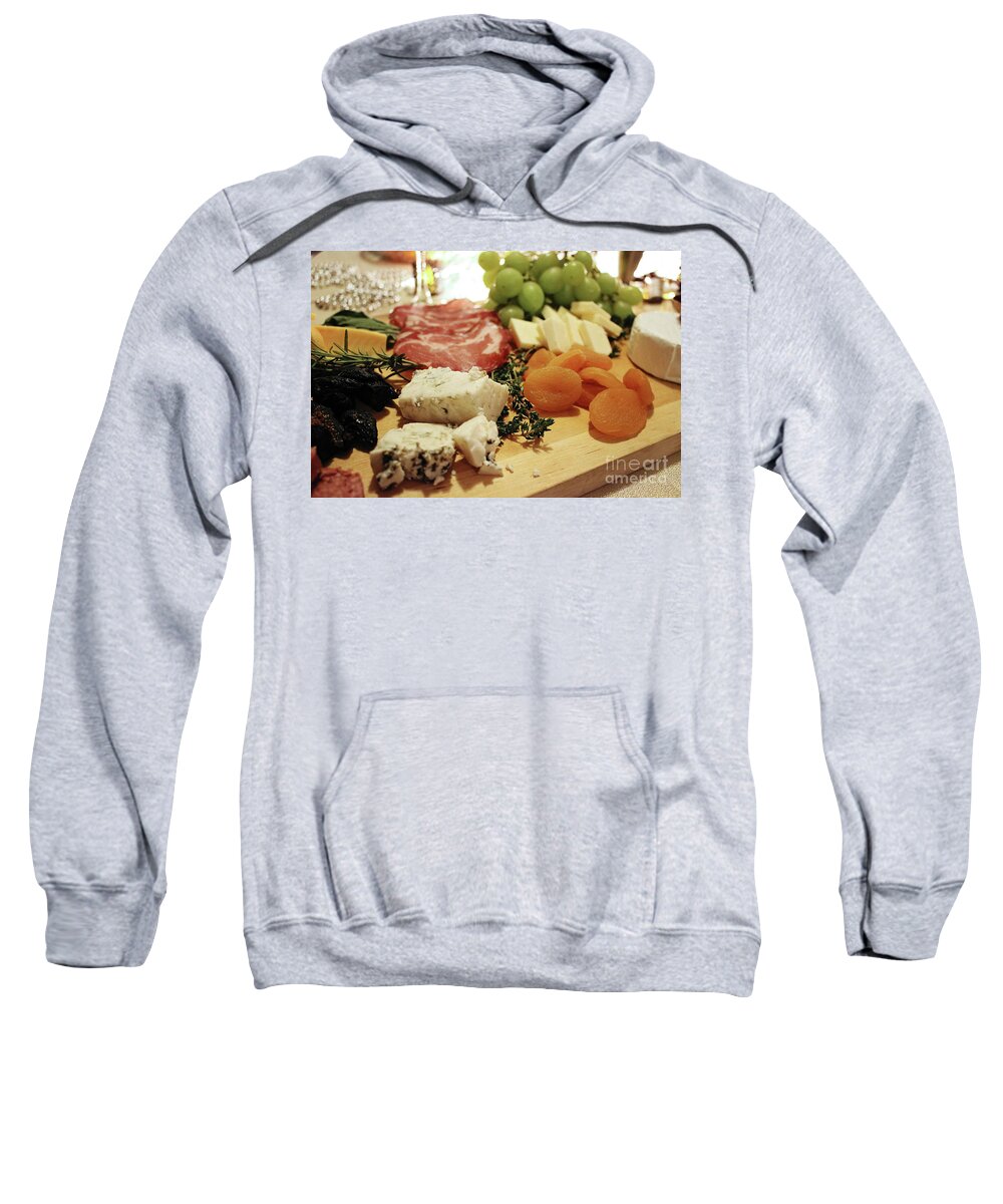 Cheese Sweatshirt featuring the photograph Cheese and Meat by Laura Kinker
