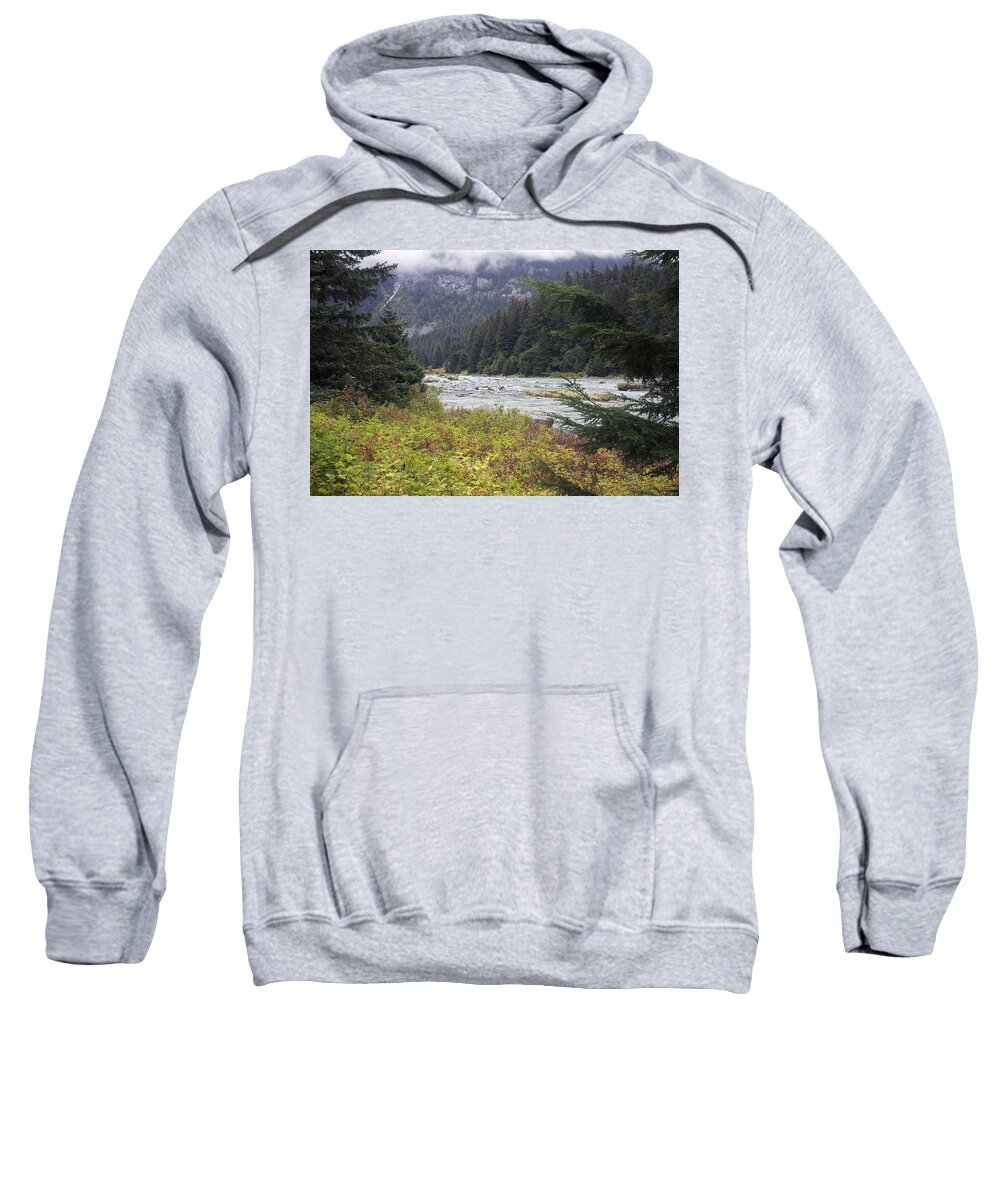 Chilkoot Sweatshirt featuring the photograph Chillkoot River 3 by Richard J Cassato