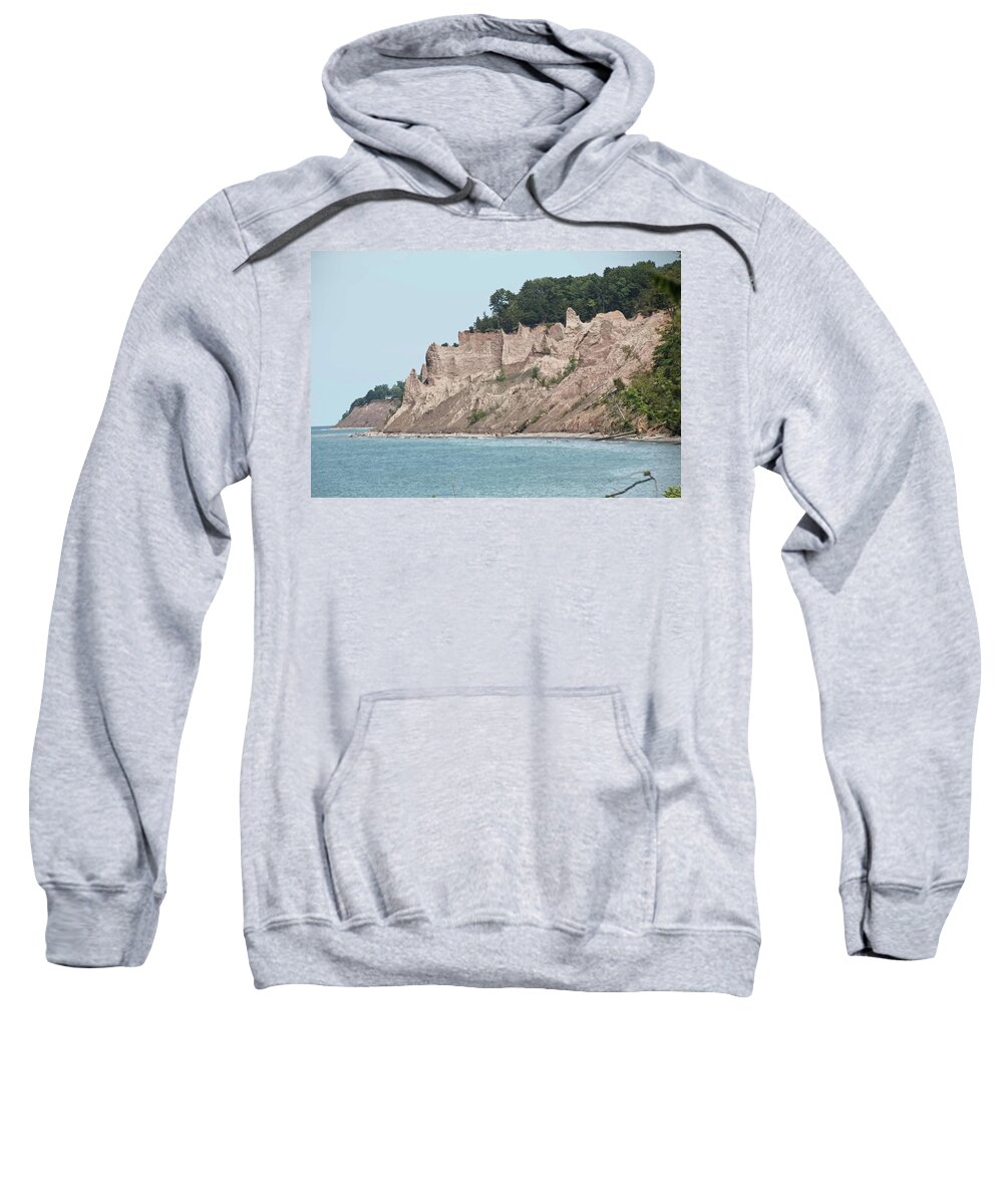 Fairhaven Beach Sweatshirt featuring the photograph Chimney Bluffs by Susan Jensen