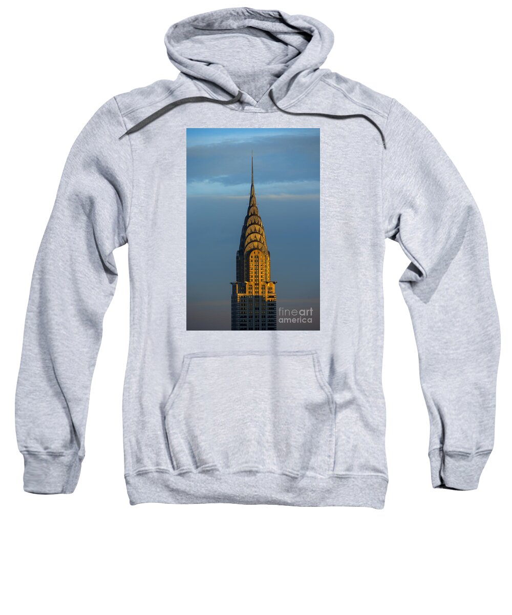 Chrysler Building Sweatshirt featuring the photograph Chrysler Building in the Evening Light by Diane Diederich