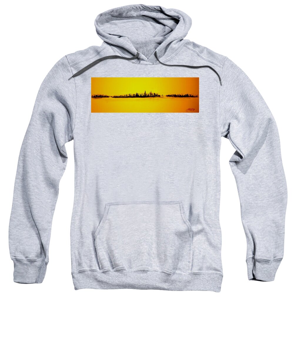 Art Sweatshirt featuring the painting City Of Gold by Jack Diamond
