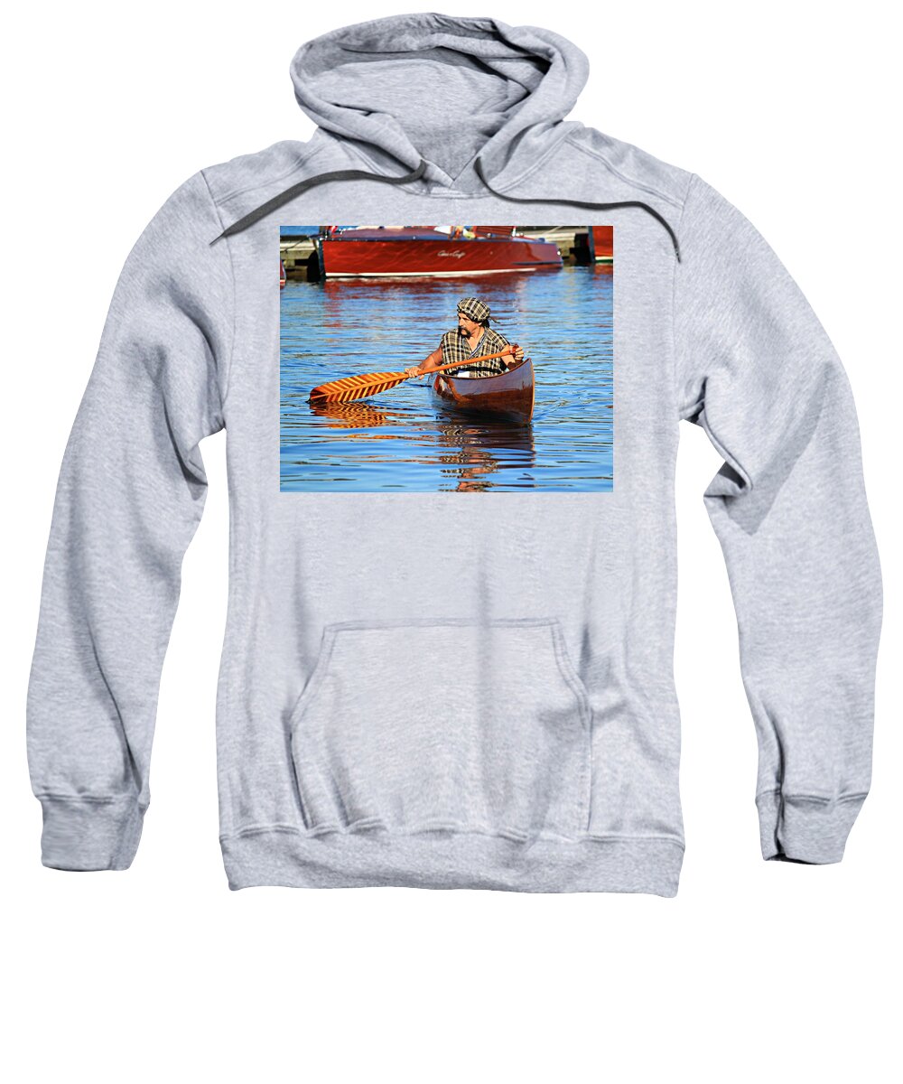 Canoe Sweatshirt featuring the photograph Classic Canoe by Steve Natale