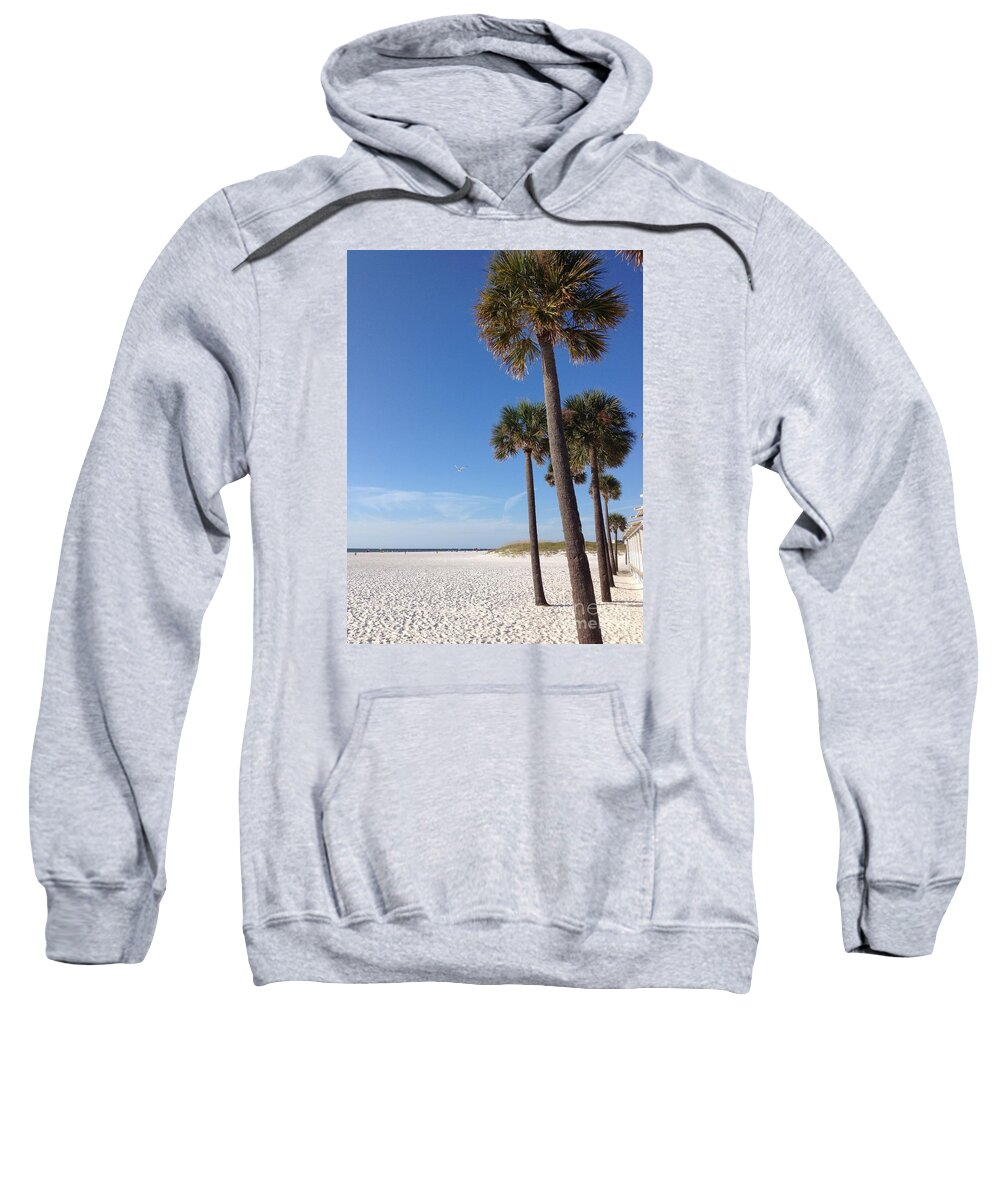 Beach Sweatshirt featuring the photograph Clearwater Palms by Barbara Von Pagel