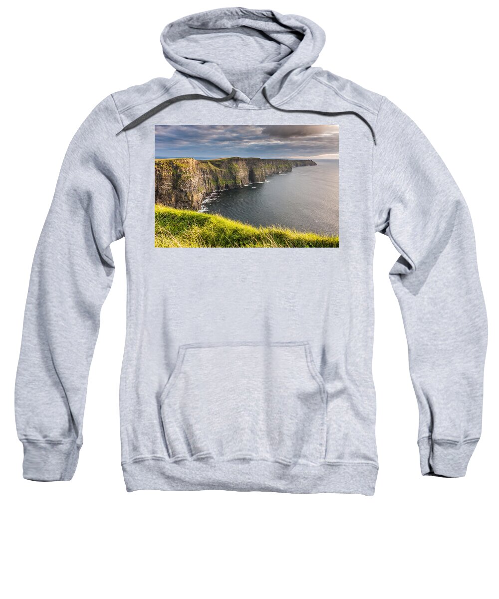 Cliffs Of Moher Sweatshirt featuring the photograph Cliffs of Moher on the west coast of Ireland by Pierre Leclerc Photography