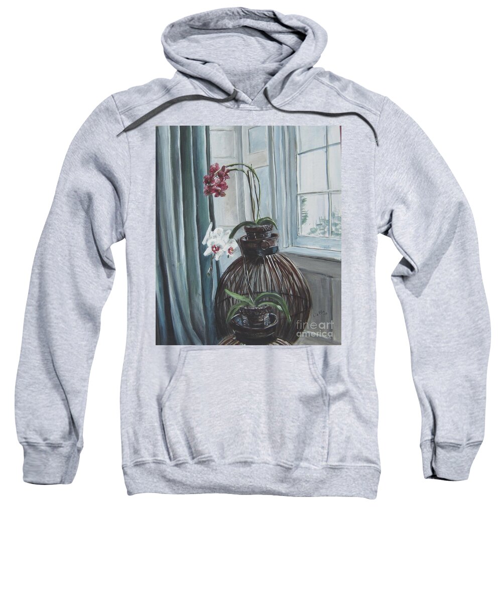 Orchids Sweatshirt featuring the painting Clifton by Elizabeth Ellis