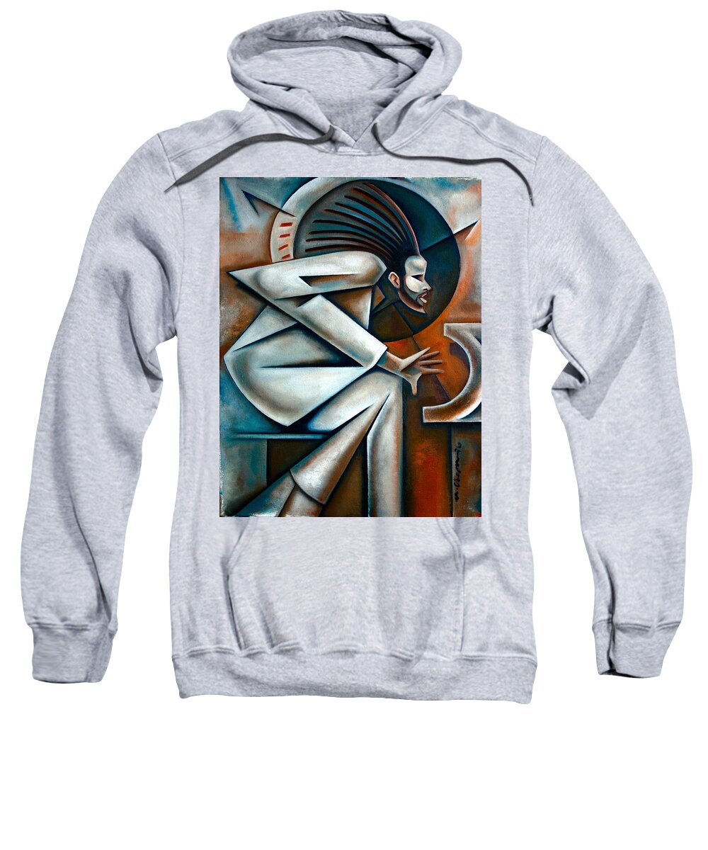 Victor Gould Sweatshirt featuring the painting Clockwork by Martel Chapman
