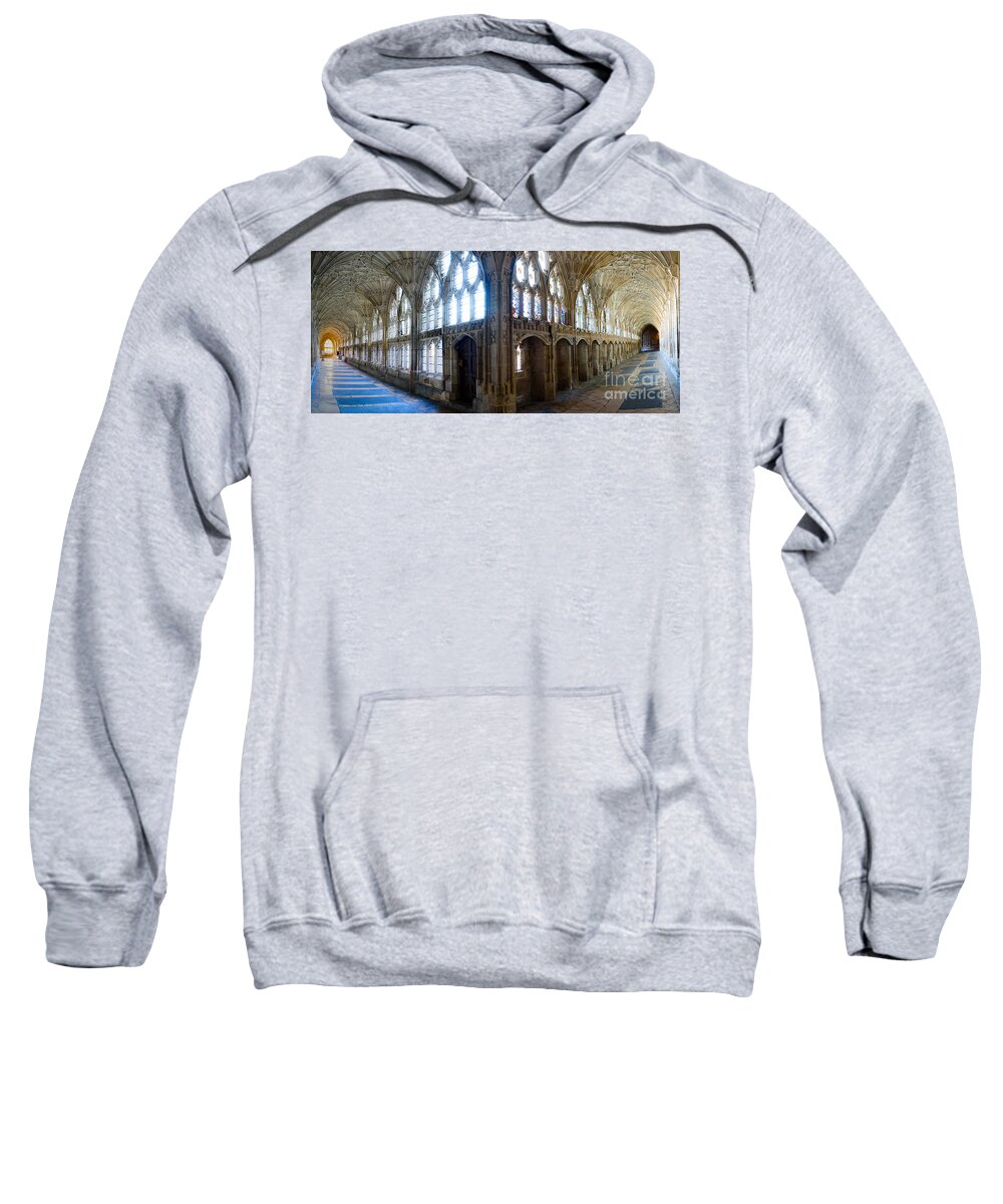 Gloucester Sweatshirt featuring the photograph Cloisters, Gloucester Cathedral by Colin Rayner