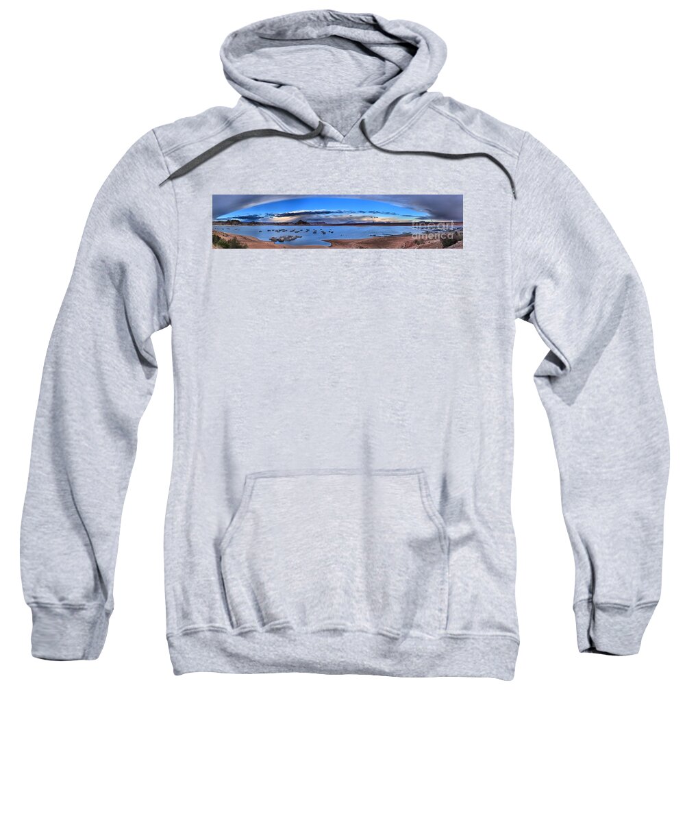 Lake Powell Sweatshirt featuring the photograph Cloud Arc At Lake Powell by Adam Jewell