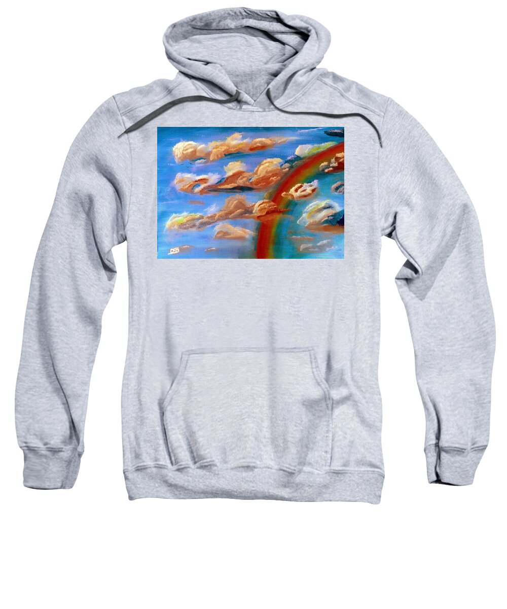 Clouds Sweatshirt featuring the painting Cloud Busting DA by David Bigelow