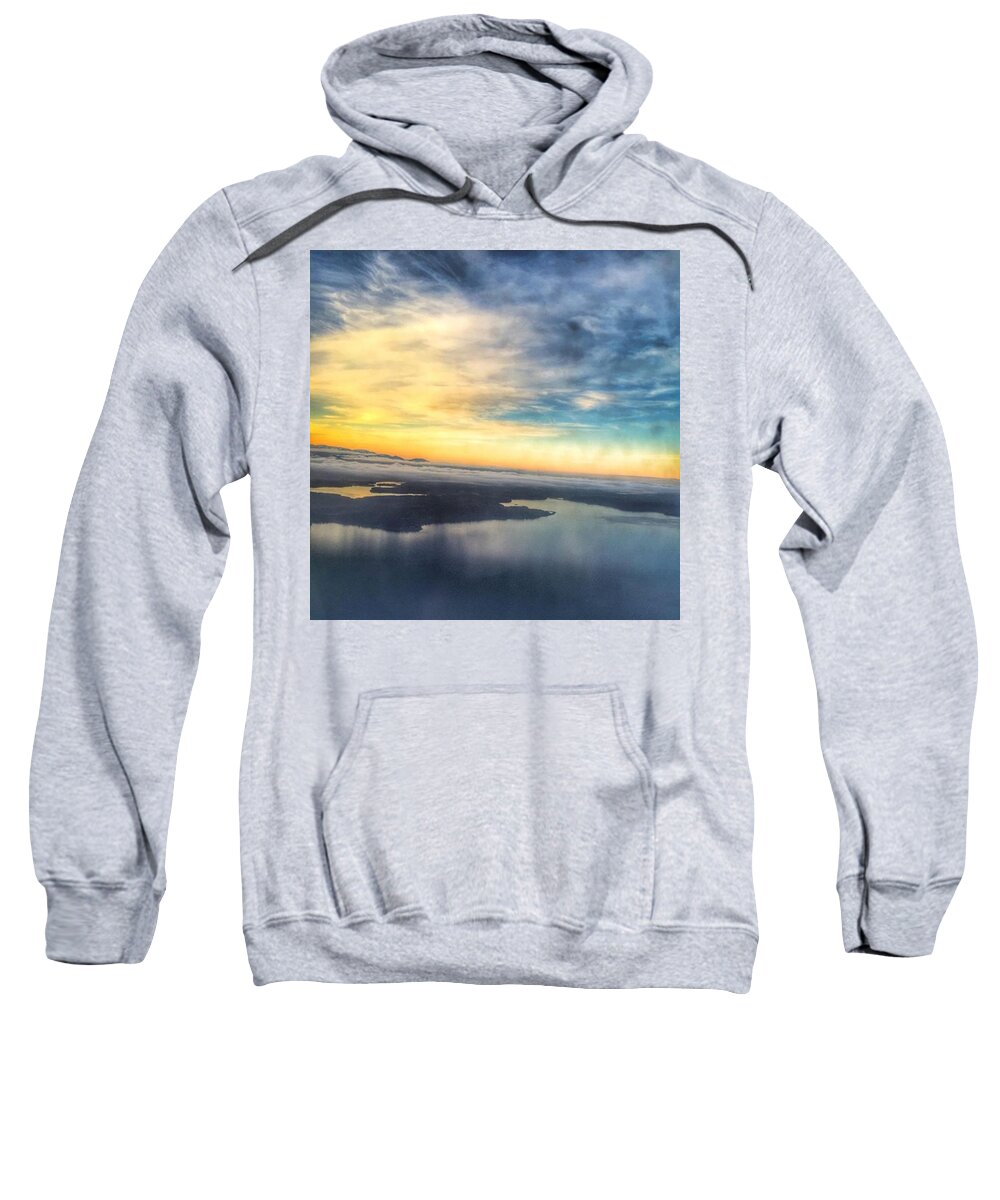 Landscapephotography Sweatshirt featuring the photograph Cloud Island #flying #sunset by Briana Bell