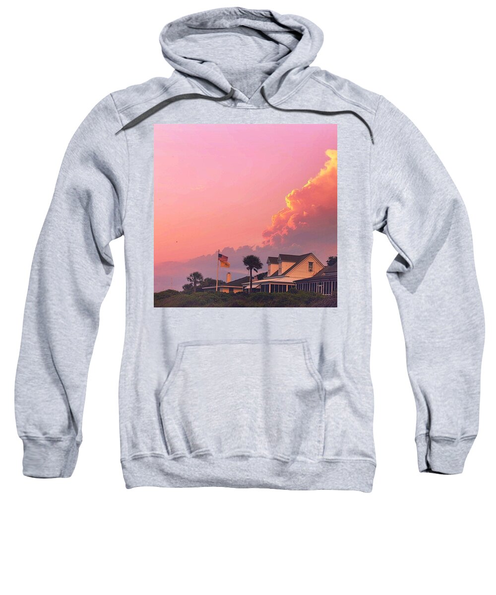 Discoveramerica Sweatshirt featuring the photograph clouds Come Floating Into My Life, No by Cassandra M Photographer