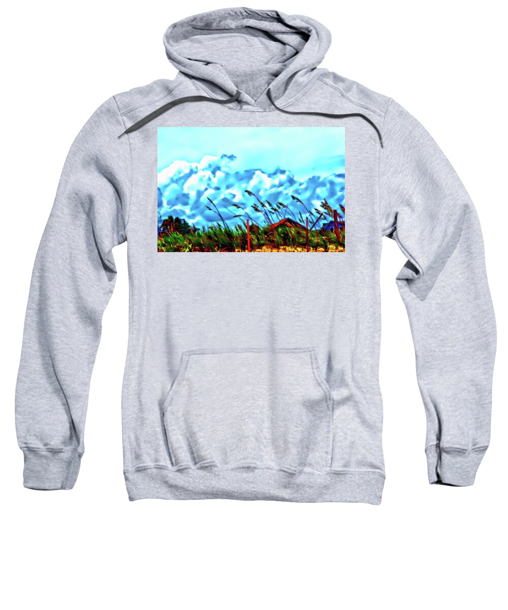 Clouds Sweatshirt featuring the photograph Clouds Over Vilano Beach by Gina O'Brien
