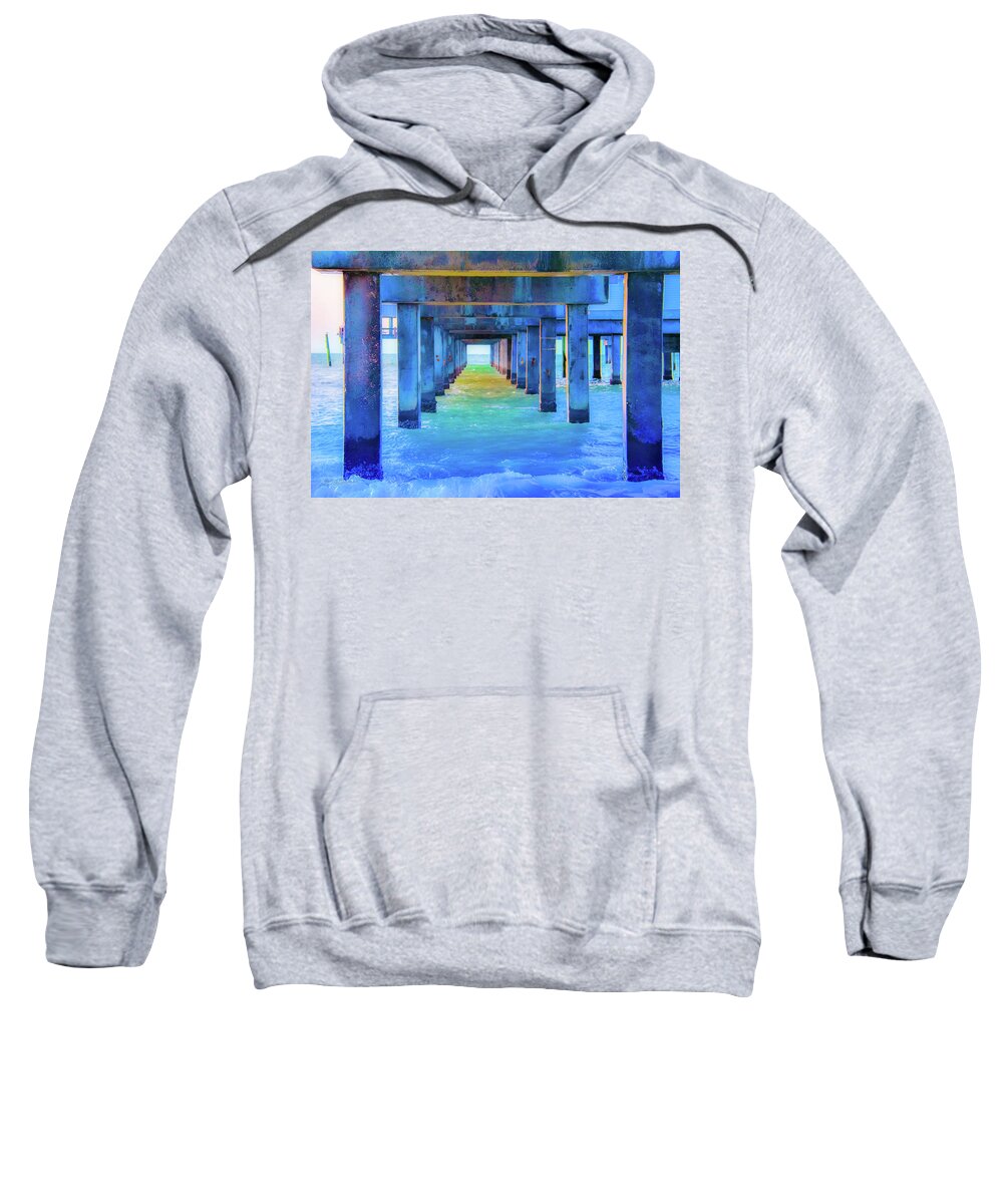 Pier Sweatshirt featuring the photograph Cocoa Pier by Pamela Williams