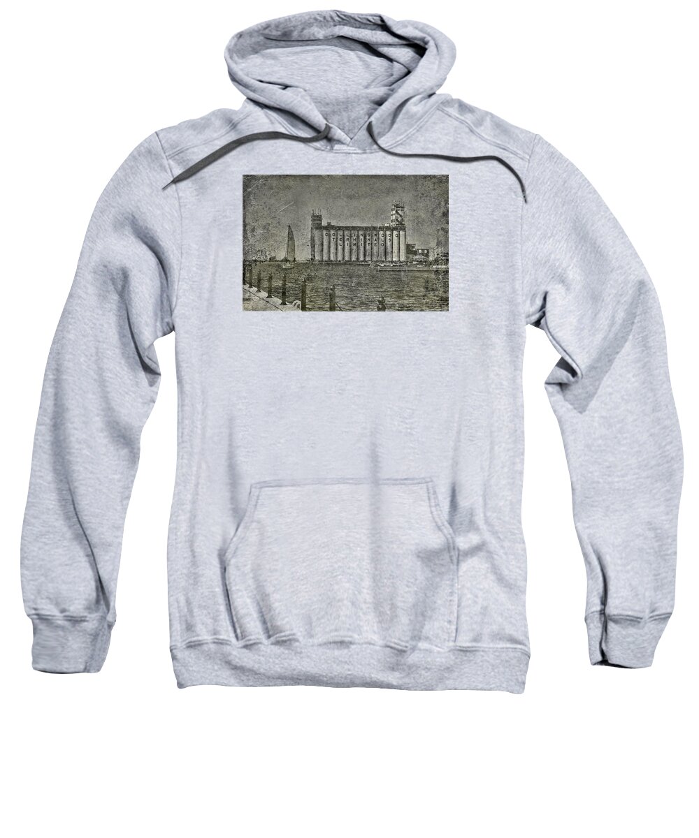 Collngwood Ontario Sweatshirt featuring the photograph Collingwood Harbor and Terminal Building by Andrea Kollo