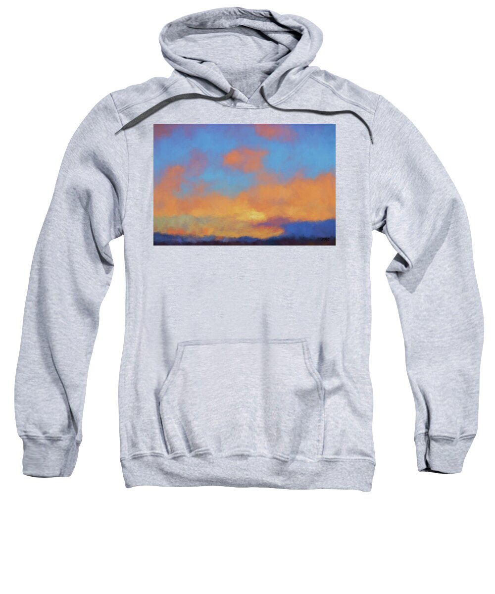 Abstract Sweatshirt featuring the digital art Color Abstraction LVII by David Gordon