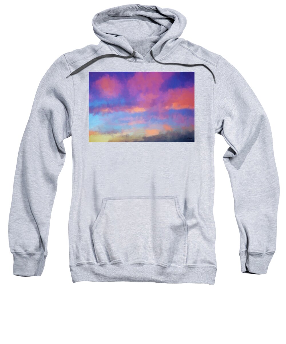 Abstract Sweatshirt featuring the digital art Color Abstraction XLVIII - Sunset by David Gordon