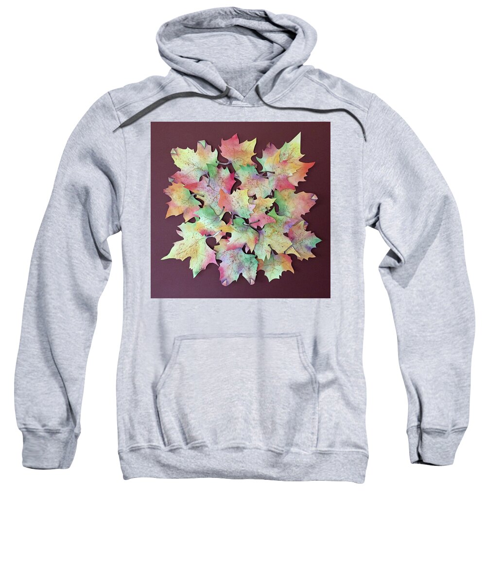 Leaves Sweatshirt featuring the painting Color of Leaves by Lyn DeLano