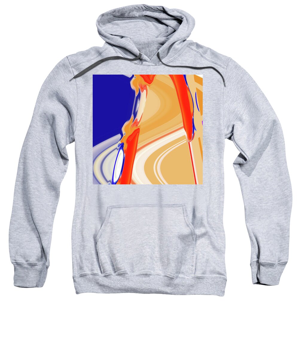 Abstract Sweatshirt featuring the digital art Colorguard by Gina Harrison