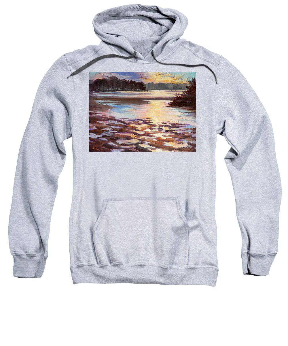 Trees Sweatshirt featuring the painting Colors of a March Morning by K M Pawelec