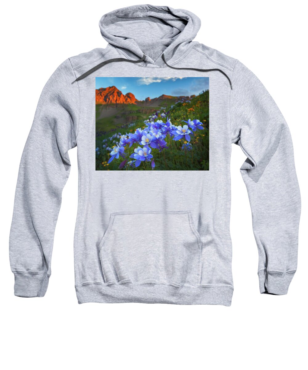 Colorado Sweatshirt featuring the photograph Columbine Sunrise by Darren White