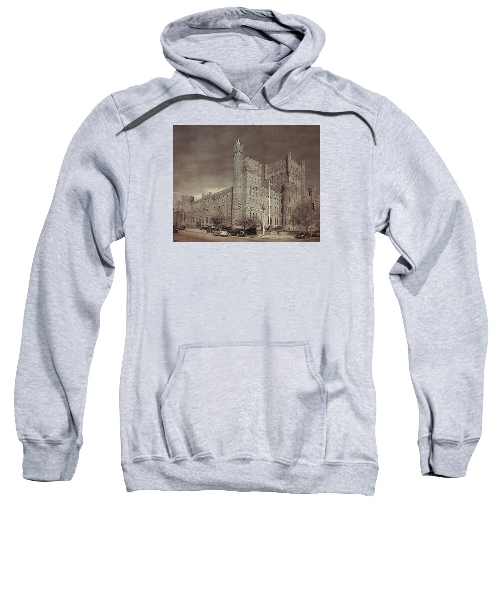 Buffalo Sweatshirt featuring the photograph Connecticut Street Armory 11849 by Guy Whiteley