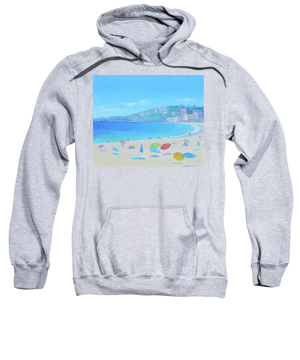 Coogee Beach Sweatshirt featuring the painting Coogee Beach Day by Jan Matson
