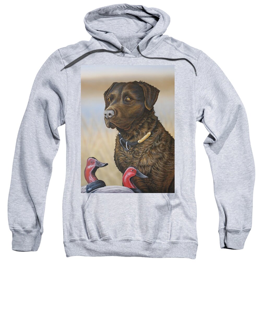 Chessie Sweatshirt featuring the painting Copper by Anthony J Padgett