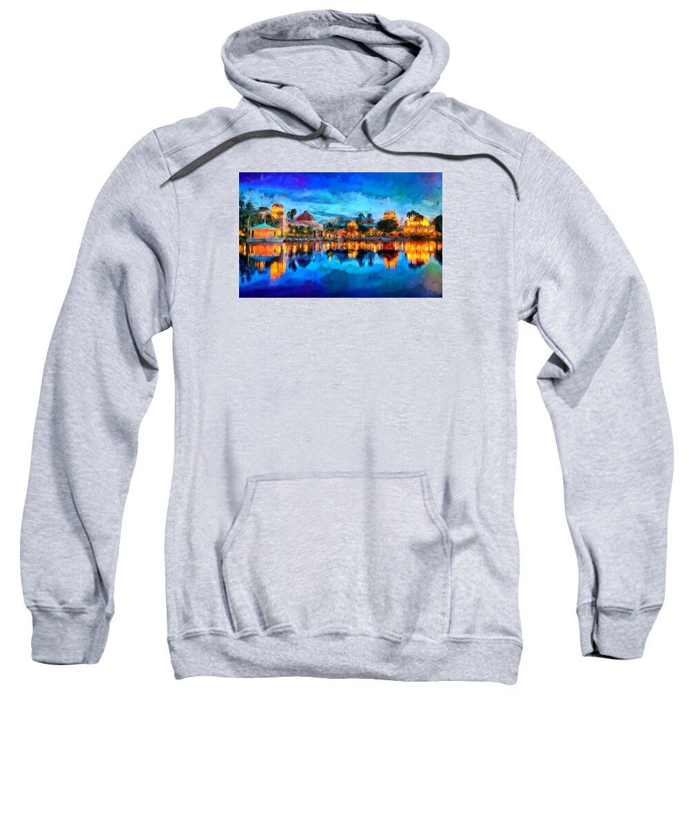 Coronado Springs Resort Sweatshirt featuring the digital art Coronado Springs Resort by Caito Junqueira