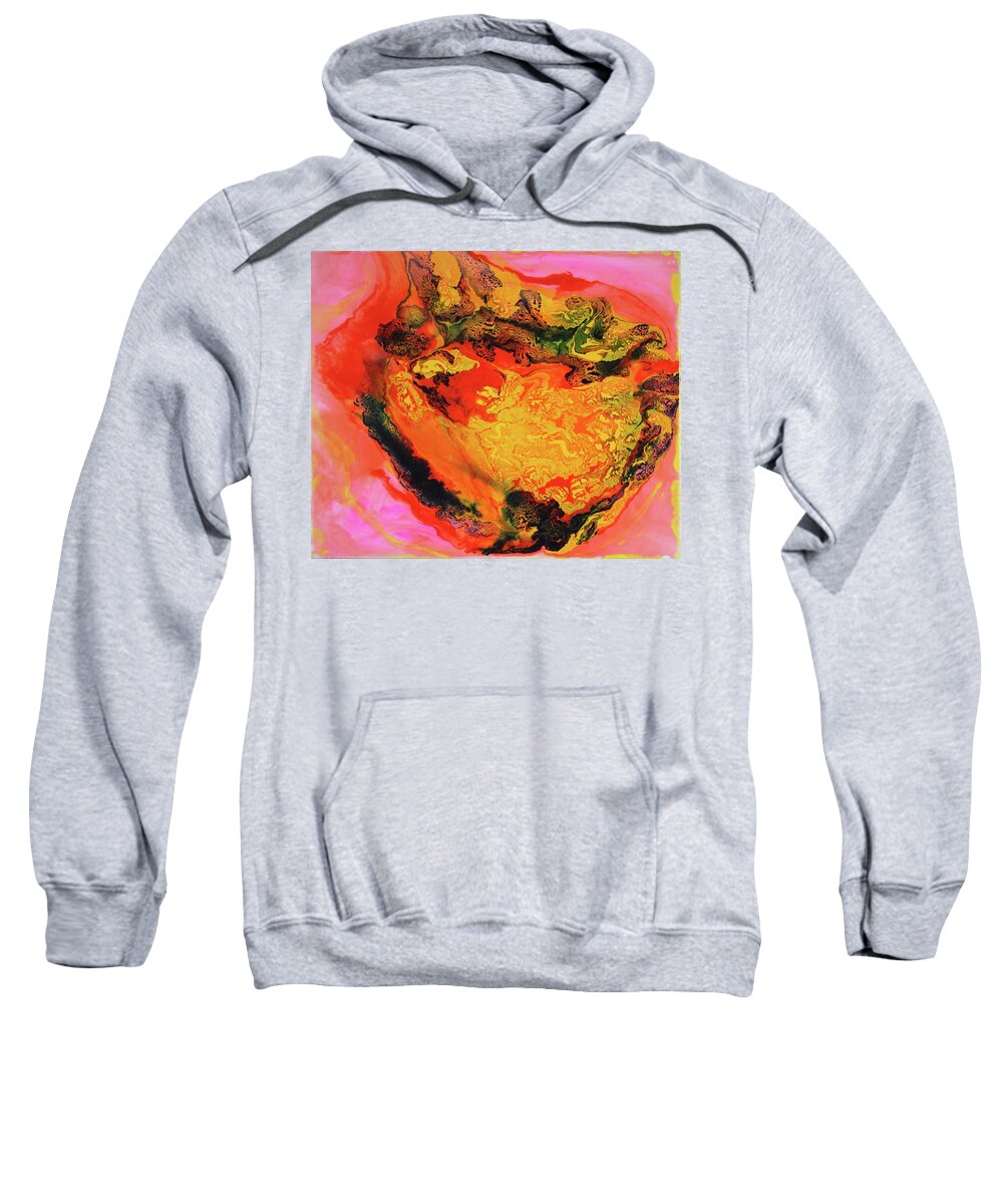 Interplanetary Sweatshirt featuring the painting Cosmic Cloud by Madeleine Arnett