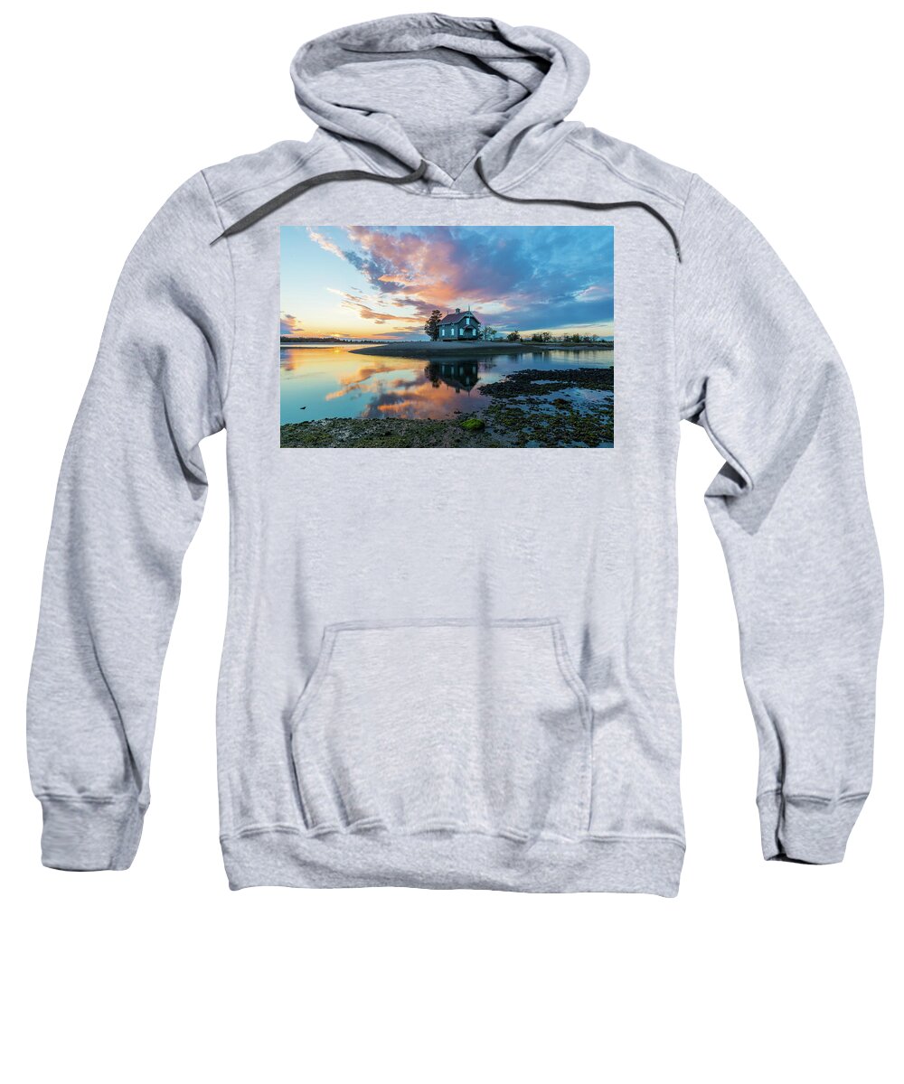 Stony Brook Sweatshirt featuring the photograph Cottage at Twilight by Sean Mills
