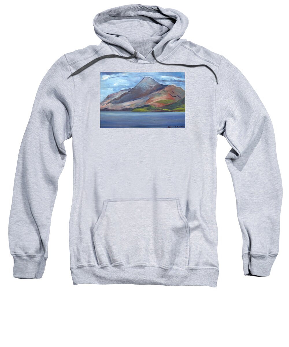  Sweatshirt featuring the painting Croagh Patrick '09 by Kathleen Barnes