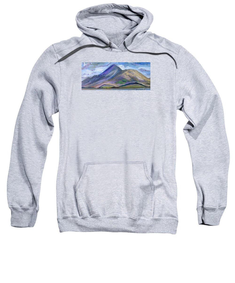  Sweatshirt featuring the painting Croagh Patrick, County Mayo by Kathleen Barnes