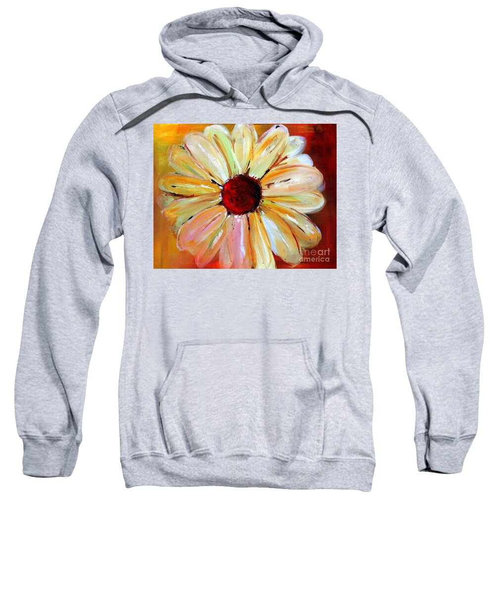 Daisy Sweatshirt featuring the painting Daisy a Day 2 by Julie Lueders 