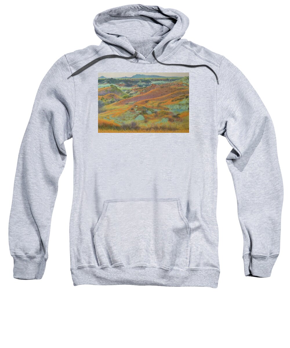 North Dakota Sweatshirt featuring the pastel Dakota October by Cris Fulton