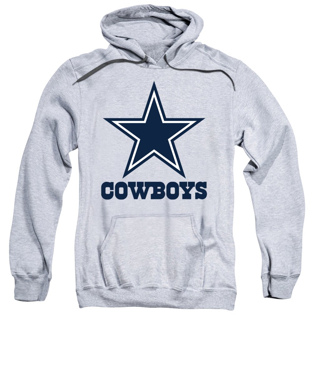 Dallas Sweatshirt featuring the mixed media Dallas Cowboys Translucent Steel by Movie Poster Prints