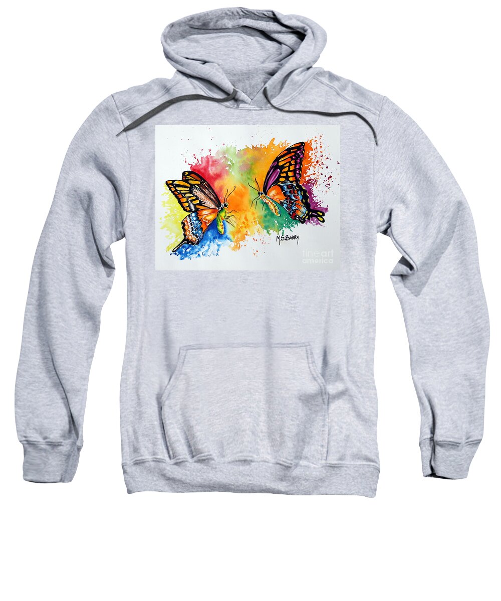 Watercolor Butterflies Sweatshirt featuring the painting Dance of the Butterflies by Maria Barry