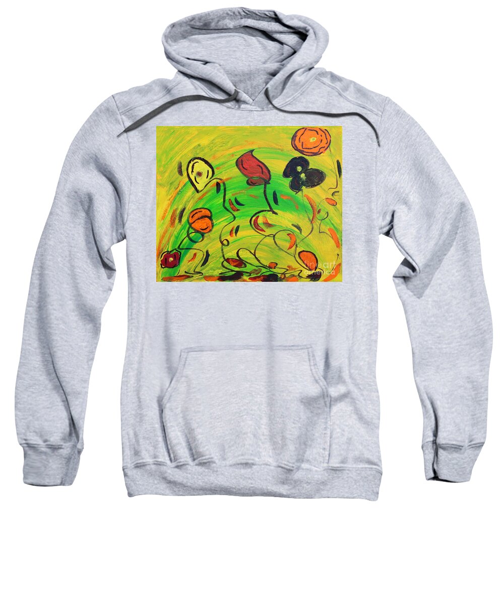 Fun In The Sun Sweatshirt featuring the painting Dancing in the sun by Sarahleah Hankes